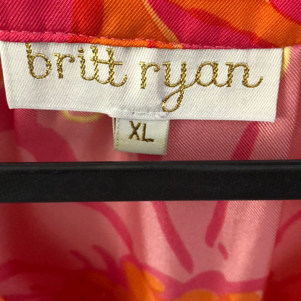 Britt Ryan XL 100% silk happy colorful tunic - Picture 2 of 5